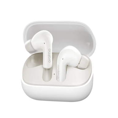 oraimo SpaceBuds N Blanc – Écouteurs sans fil Bluetooth 5.4, ANC hybride, autonomie 38h, IPX5, multi-appairage