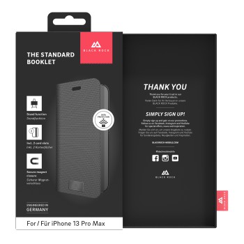 Etui portefeuille "The Standard" pour Apple iPhone 13 Pro Max, noir - Black  Rock