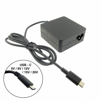 original USB-C 65W charger (power supply) FSP065-A1BR3, 9NA0658207 for Asus, Acer, Apple, Dell, Lenovo, HP, Samsung