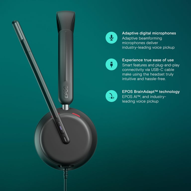 EPOS IMPACT Auricolare Cablato A Padiglione Ufficio USB tipo C Nero Neuf - vue 4