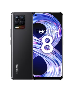 Realme 8 64GB, Negro Cibernético, Desbloqueado