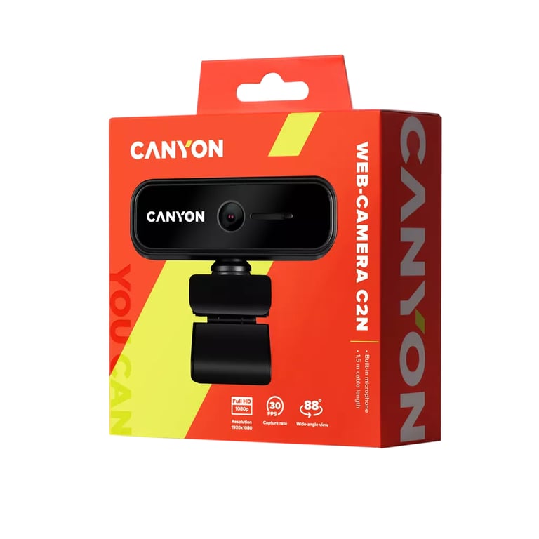 Canyon C2N webcam 2 MP 1920 x 1080 pixels USB 2.0 Neuf - vue 3