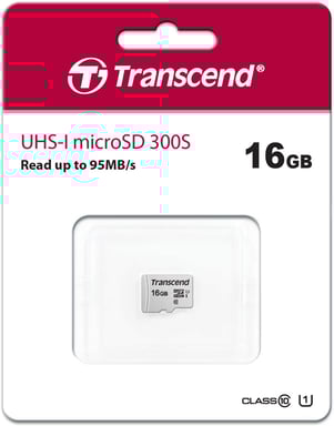 Transcend TS16GUSD300S mémoire flash 16 Go MicroSDHC NAND Classe 10