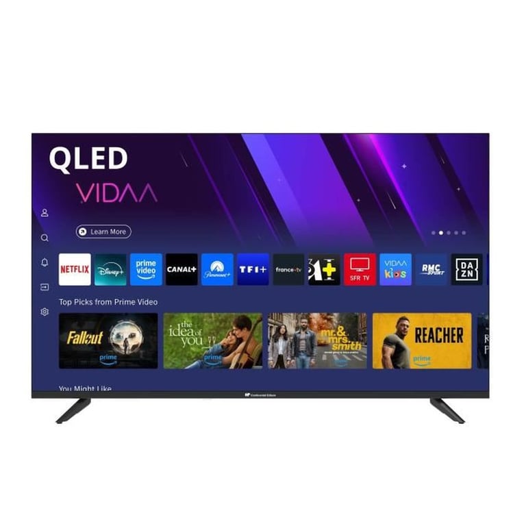 TV QLED CONTINENTAL EDISON CELED43SVQLD25B6 43'' 109 cm UHD 4K 3840x2160 SMART VIDAA 3xHDMI 2xUSB - vue 2