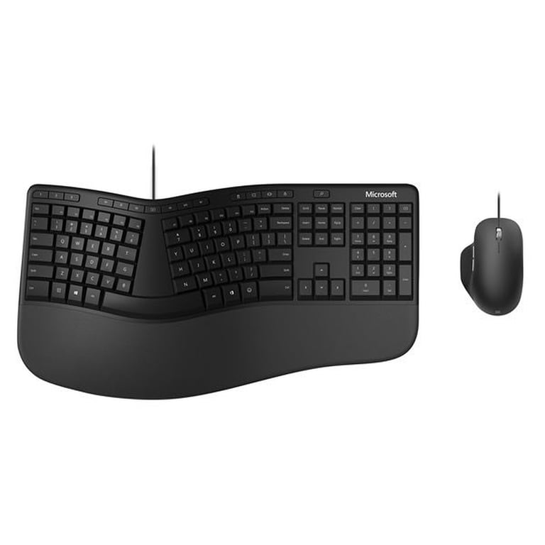 Microsoft Ergonomic Desktop clavier Souris incluse Bureau USB AZERTY Belge Noir - Neuf