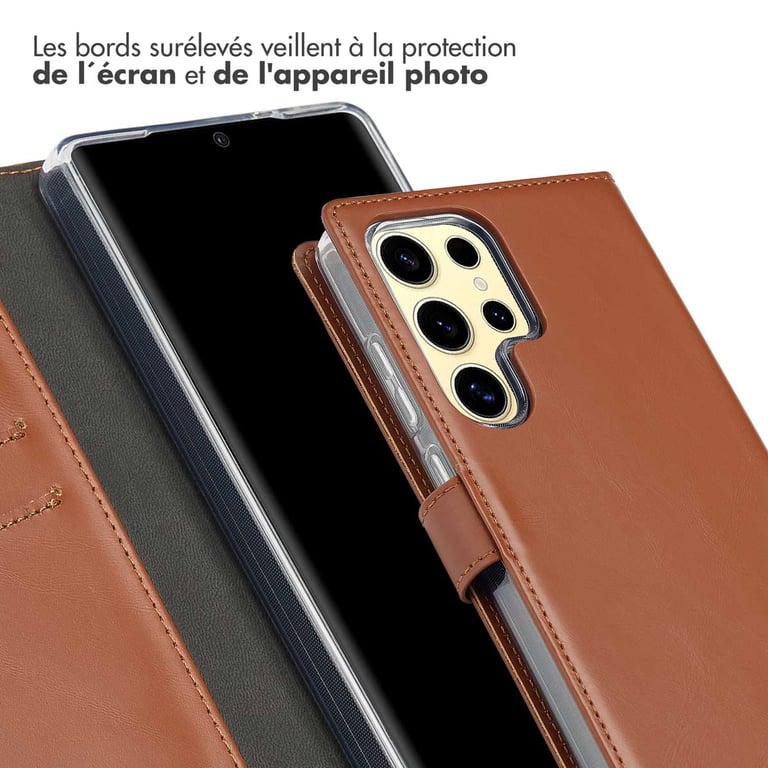 Selencia Étui de téléphone portefeuille en cuir véritable pour Samsung Galaxy S25 Ultra Neuf - vue 8