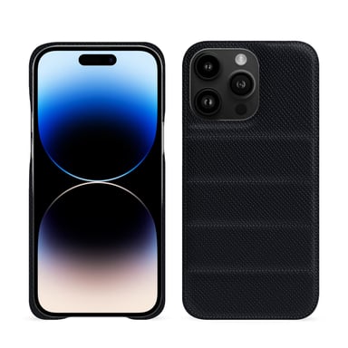 Coque matelassée Apple iPhone 15 Pro Max -  - Noir - Cuir saffiano