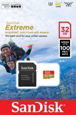 SanDisk Extreme 32 GB MicroSDHC UHS-I Clase 10