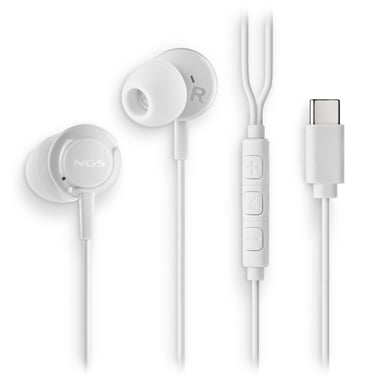 NGS CROSS STEP Casque Avec fil Ecouteurs Appels/Musique USB Type-C Blanc