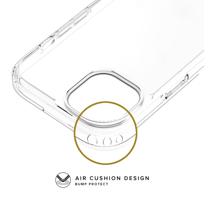 Coque hybride invisible pour Apple iPhone 15, Transparente