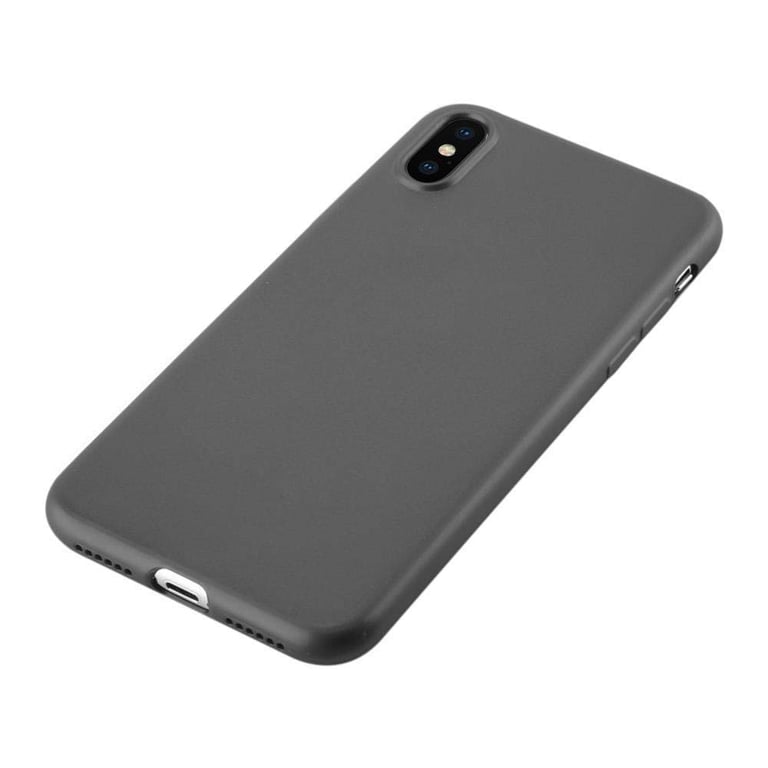 Coque pour Apple iPhone X / XS en METALLIC GRIS Housse de protection Étui en silicone TPU flexible