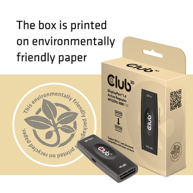 CLUB3D CAC-1007 cambiador de género para cable DisplayPort Negro