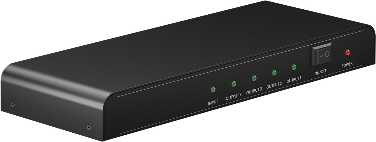 Goobay 58482 répartiteur vidéo HDMI 4x HDMI Noir - vue 3