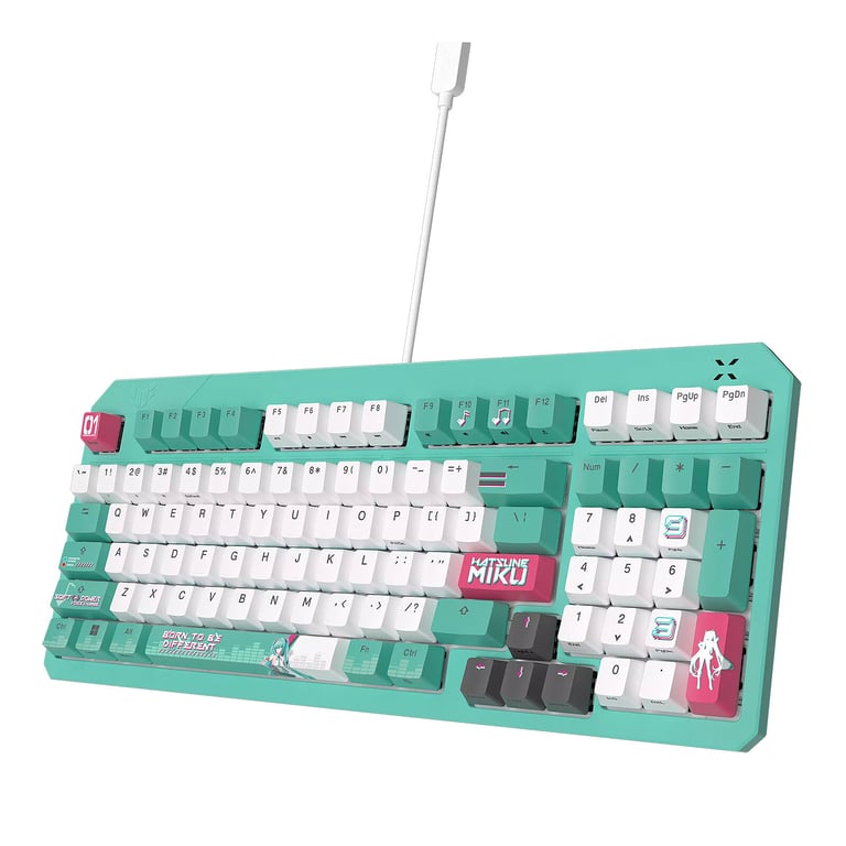 Asus Clavier TUF Gaming K3 Gen II Hatsune Miku Edition - vue 3