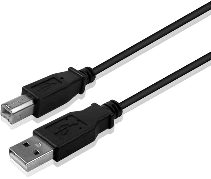MOBILITY LAB Cordon USB version 2.0 - Type A mâle / B mâle Gris - Or