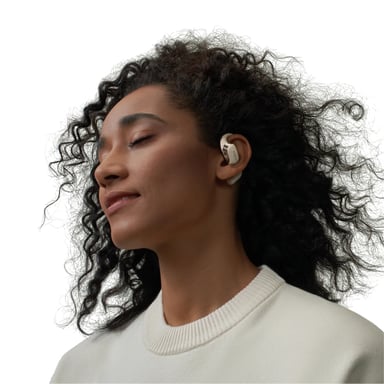 SHOKZ OpenFit Auricolari senza fili Ganci auricolari Chiamate/Musica/Sport/Tutti i giorni Bluetooth Bianco
