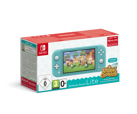 Nintendo Switch Lite (Turquoise) Animal Crossing: New Horizons Pack + NSO 3  months (Limited) console de jeux portables 14 cm (5.5") 32 Go Écran tactile  Wifi
