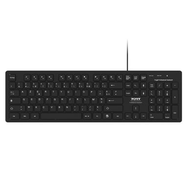 Port Designs 900752-UK clavier Universel USB QWERTY Anglais britannique Noir