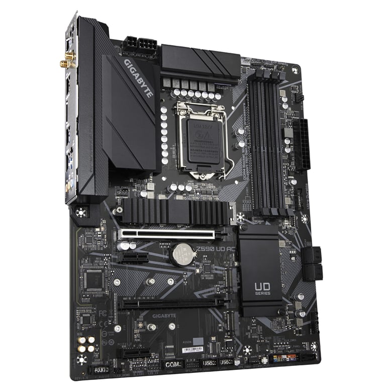 Gigabyte Z590 UD AC 1.0 carte mère ATX Socket LGA1200 Z590 Chipset USB C Gen1 USB 3.2 Gen 1 USB 3.2 Gen 2 2.5 Gigabit LAN Wi Fi Bluetooth carte graphique embarquée unité... - vue 2