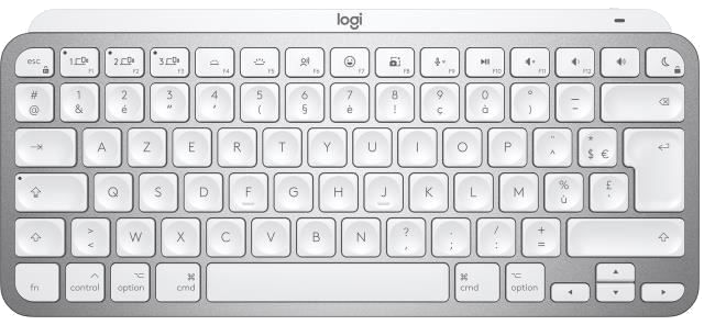 Clavier sans fil Logitech - MX Keys Mini - Pour MAC - Compact, Bluetooth, rétroéclairé