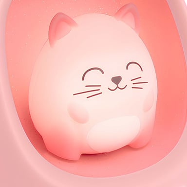 Sveglia Digitale per Bambini con Luce Notturna e 3 Melodie Rilassanti Gatto