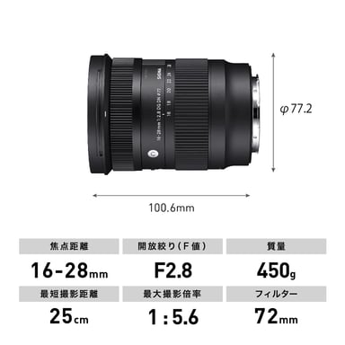 Sigma 16-28mm F2.8 DG DN | C MILC Objectif ultra large Noir - Neuf Noir - vue 2