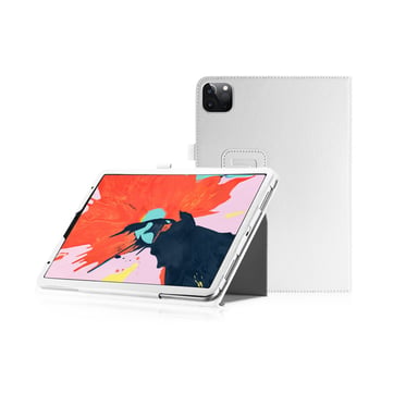 Housse Apple iPad Pro 12.9 Pouces 2022 / iPad Pro 12,9 2021 / iPad Pro 12,9 2020 6e/5e/4eme generation blanche - Etui pochette blanc coque protection