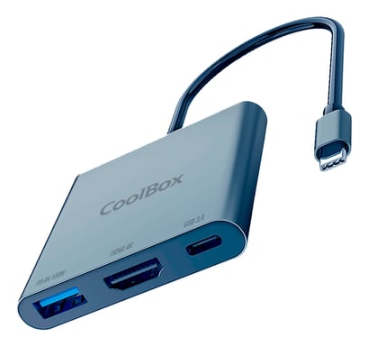 CoolBox MINIDOCK C31 ALUMINIO USB-C A HDMI 4K/USB-A/USB-C 3.2 GEN1 PC/MAC/CONSOLAS