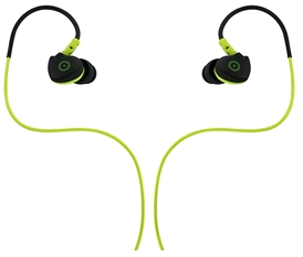 Kit Pieton Cable Plat Sport Jack 3.5Mm Noir/Vert