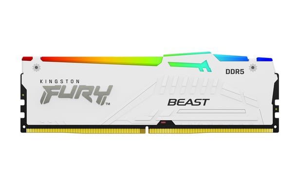 Kingston Technology FURY Beast 32 GB 5600 MT/s DDR5 CL40 DIMM (Kit de 2) White RGB XMP