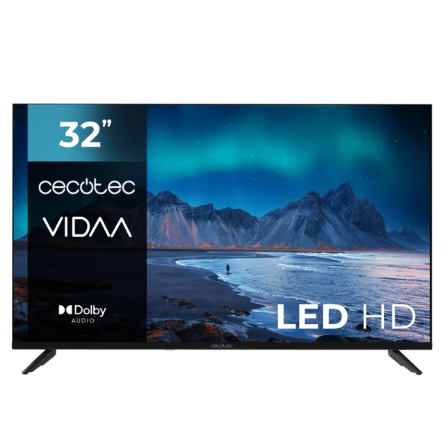 Cecotec Smart TV TV LED 32 Pouces Résolution HD Série A5 ALH50032. Smart TV VIDAA système Audio Dolby WiFi intégré Sortie Casque Chromecast 3 HDMI et 2 USB - vue 2