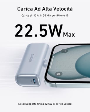 Anker Batería externa USB Nano - 5000mAh 22,5W (Azul)