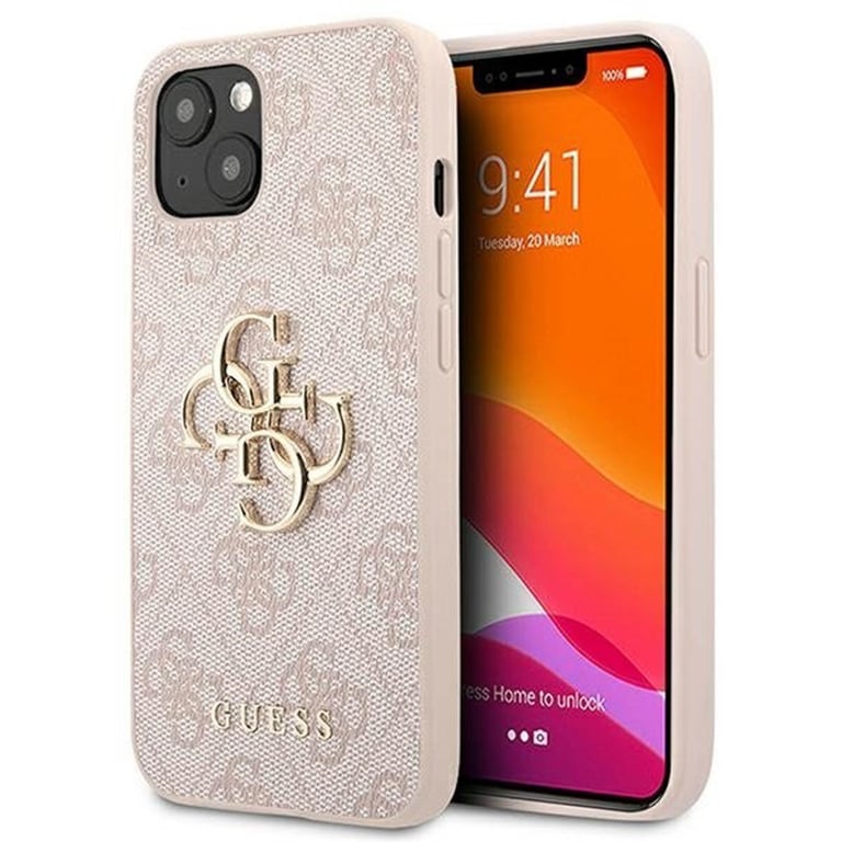 Guess Coque 4G Metal Logo Backcover pour Apple iPhone 13