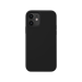 Funda de gel de silicona suave para iPhone 12 mini, negro satinado