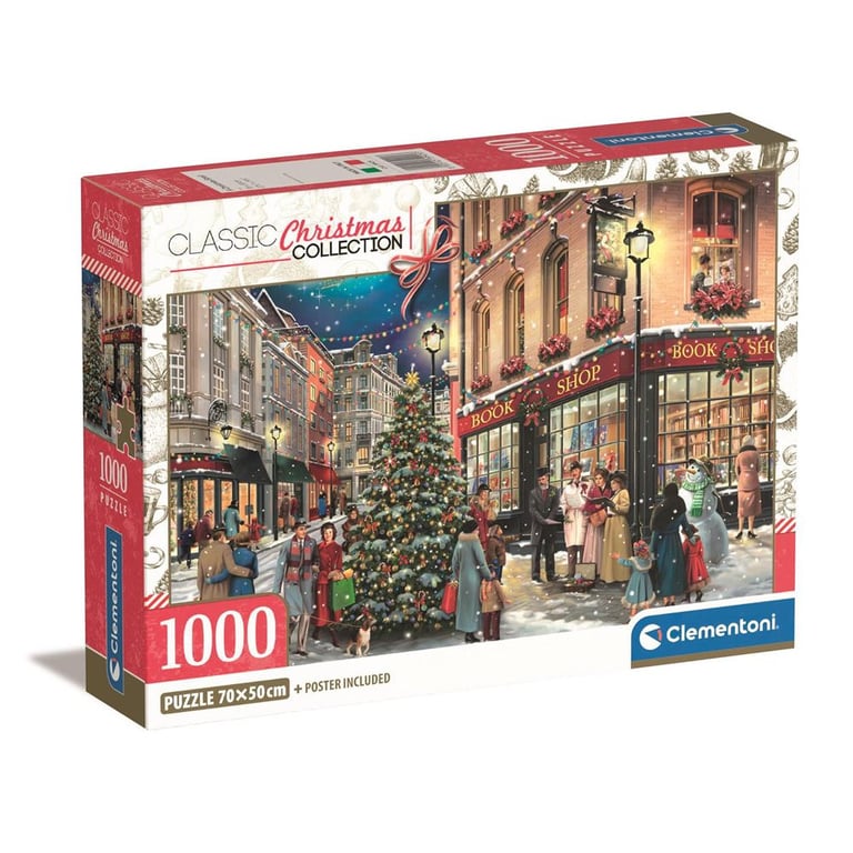 Puzzle 1000 pièces : La Promenade de Noël Clementoni Puzzles - vue 8