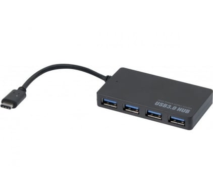 Hypertec 021308-HY hub & concentrateur USB 3.2 Gen 1 (3.1 Gen 1) Type-C 5000 Mbit/s Noir