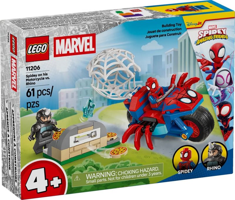 LEGO Marvel Spidey sur sa Moto Contre Rhino 11206 - vue 4