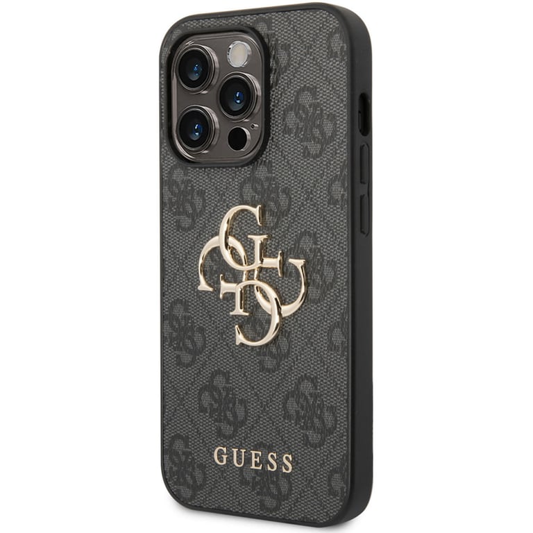 Guess Coque 4G Metal Logo Backcover pour Apple iPhone 14 Pro Max Blanc - vue 4