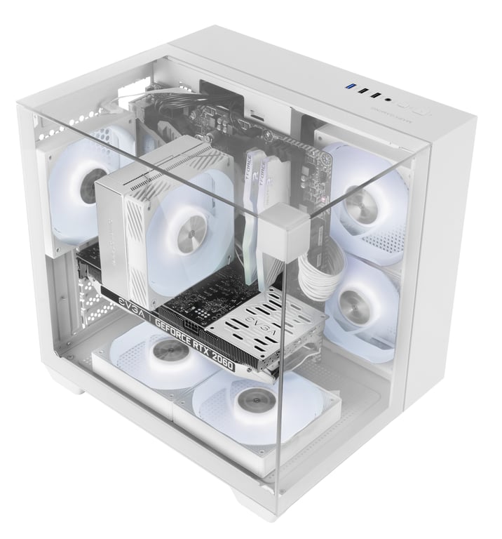 Boitier Mini Tour Micro ATX Mars Gaming MCVISIONM avec panneaux vitrés Neuf - vue 3
