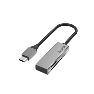 Hama 00200131 lecteur de carte mémoire USB 3.2 Gen 1 (3.1 Gen 1) Type-C Argent