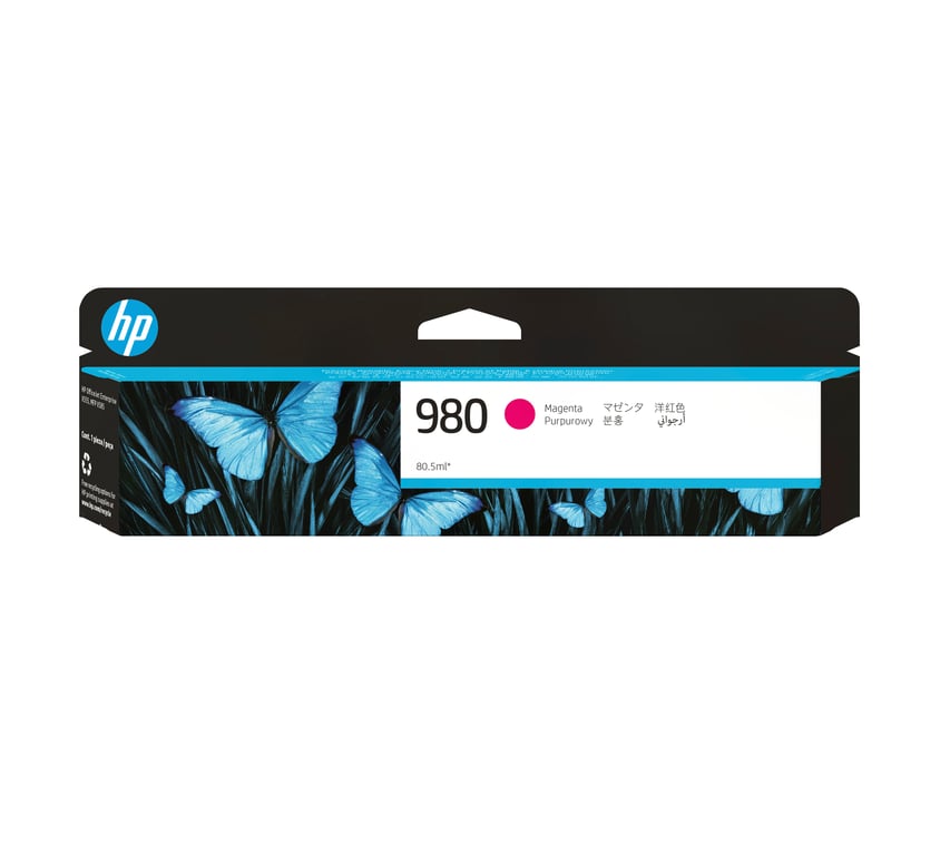 HP 980 - 86.5 ml - magenta - original - cartouche d'encre - pour Officejet Enterprise Color MFP X585, Officejet Enterprise Color Flow MFP X585 - Neuf