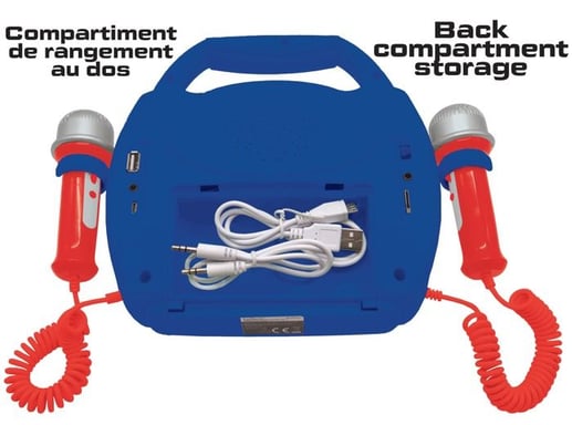 Lexibook Enceinte Bluetooth Spider-Man - Effets Lumineux, Micros, Karaoké et Enregistrement - Neuf Bleu - vue 2