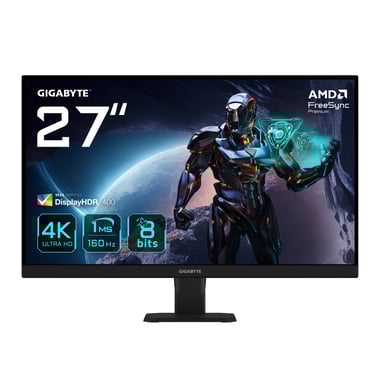 GIGABYTE GS27U 27'' Monitor de juegos UHD - 3840 x 2160, 160Hz, 1ms, 350 cd/m², Display HDR400, HDMI 2.1, DisplayPort 1.4