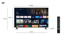 TCL S54 40S5400A TV 101,6 cm (40'') Full HD Smart TV Wifi Argent
