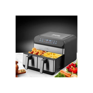 Friteuse sans huile Kitchen Cook AIRFLOW 9L inox et noir