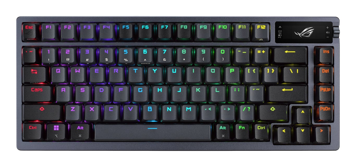 Clavier Gaming ASUS ROG Azoth 90MP0316-BKUA01 – Sans Fil, OLED, RGB, Mécanique - vue 2