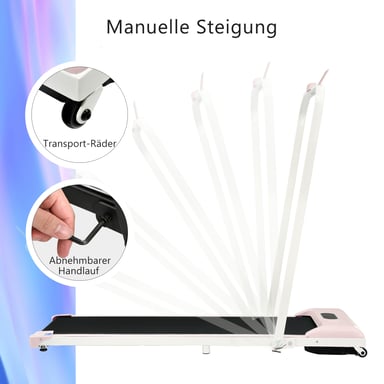 Tapis de course 2-en-1 pour la maison, avec télécommande et haut-parleur Bluetooth