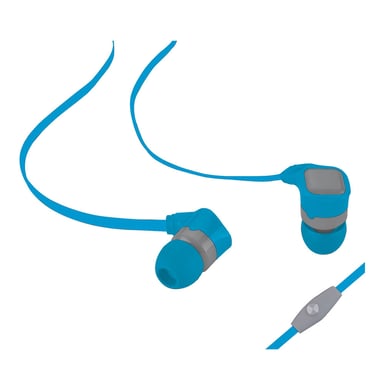 WE Écouteurs Intra-Auriculaires et Micro, Oreillettes Intra-Auriculaires Filaires Plat Prise Jack 3,5mm Anti-Bruit Casque Ergonomique Stéréo avec Microphone avec pour iPhone, Smartphones Android et MP3 - Bleu