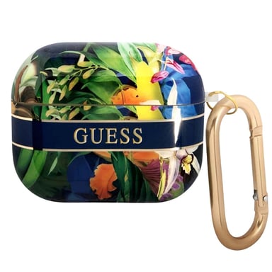 Cover per AirPods Pro con Motivo Floreale e Moschettone in Metallo