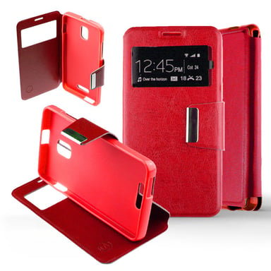 Etui Folio Rouge compatible Alcatel One Touch Pop Star